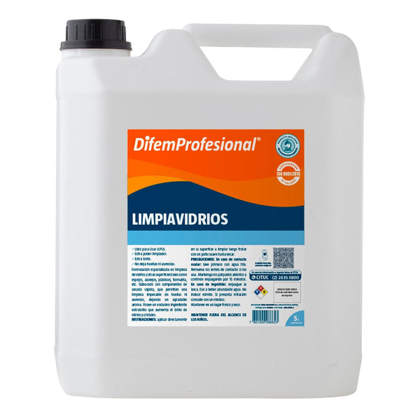 Limpiavidrios 5 Lt ASEO Y LIMPIEZA DIFEM PROFESIONAL 