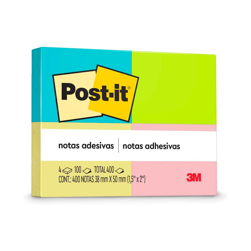 Nota Adhesiva 653 100 Hojas X 4 Un Neón OFICINA Y LIBRERIA POST IT 