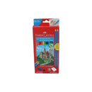 Lápices Colores 12 Un + 2 Lápices Grafito + Sacapuntas OFICINA Y LIBRERIA FABER CASTELL 