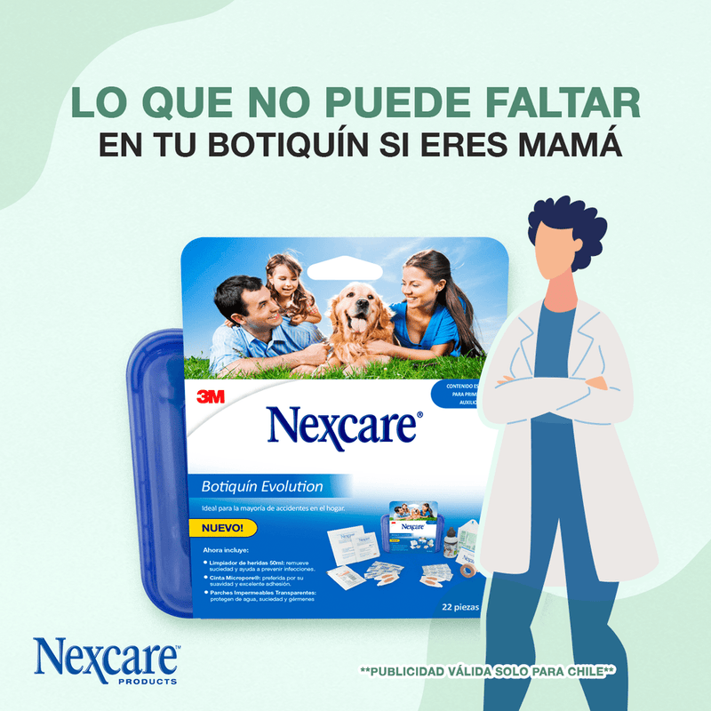 Botiquin Primeros Auxilio 22 Piezas Evolution FERRETERIA 3M 