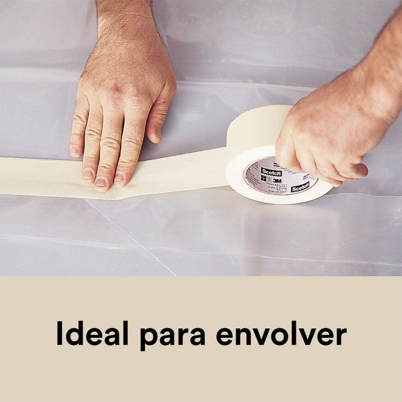 Cinta Adhesiva Masking Crema 18 X 40 Mt OFICINA Y LIBRERIA SCOTCH 