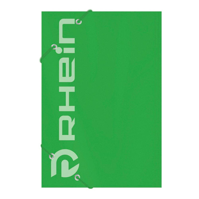 Carpeta Con Elástico Cartulina Oficio Verde OFICINA Y LIBRERIA RHEIN 