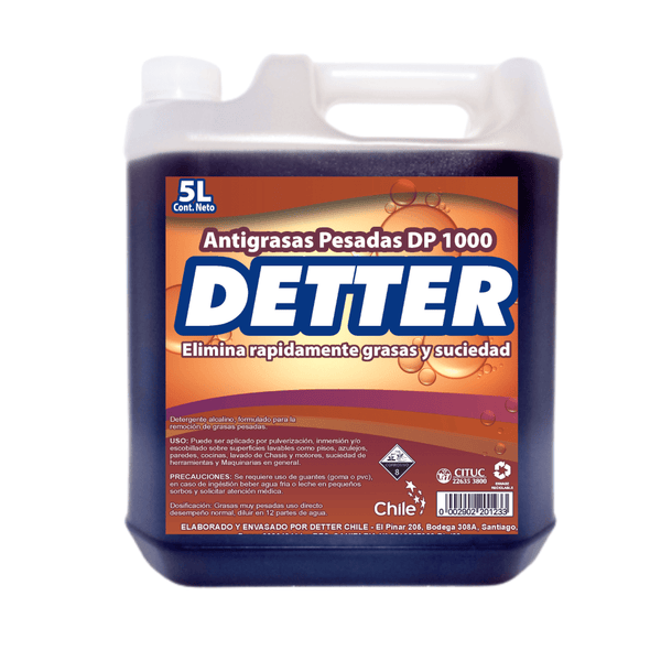 Antigrasas Grasas Pesadas 5 Lt ASEO Y LIMPIEZA DETTER 