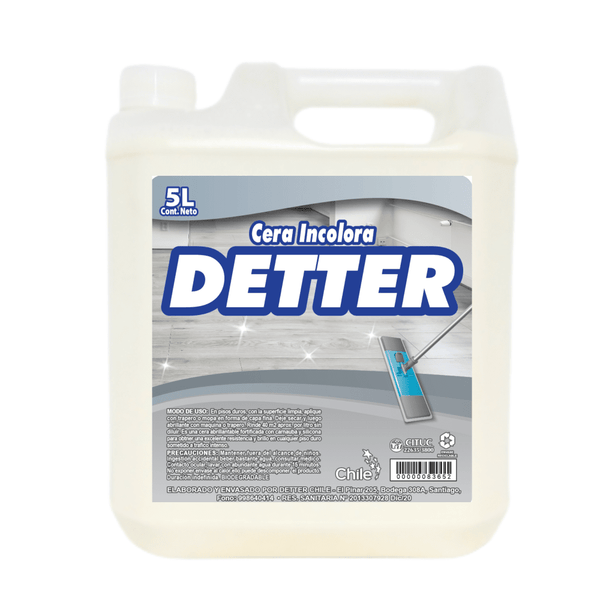 Cera Liquida Piso Plastico 5 Lt Incolora ASEO Y LIMPIEZA DETTER 