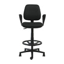 Silla Rudy Media Cajero Con Brazo Fijo Negra CONTATTO 