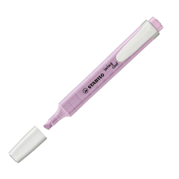 Destacador Lila Pastel Punta Biselada Swing Cool OFICINA Y LIBRERIA STABILO 