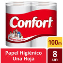 Papel Higiénico Hoja Simple 8 Rollos 100 Mt PAPEL TISSUE CONFORT 