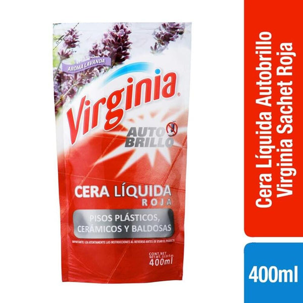 Cera Liquida Autobrillo 400 Ml Roja Doypack ASEO Y LIMPIEZA VIRGINIA 