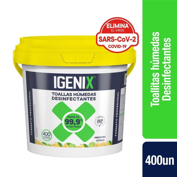 Toallitas Desinfectantes 400 Un ASEO Y LIMPIEZA IGENIX 