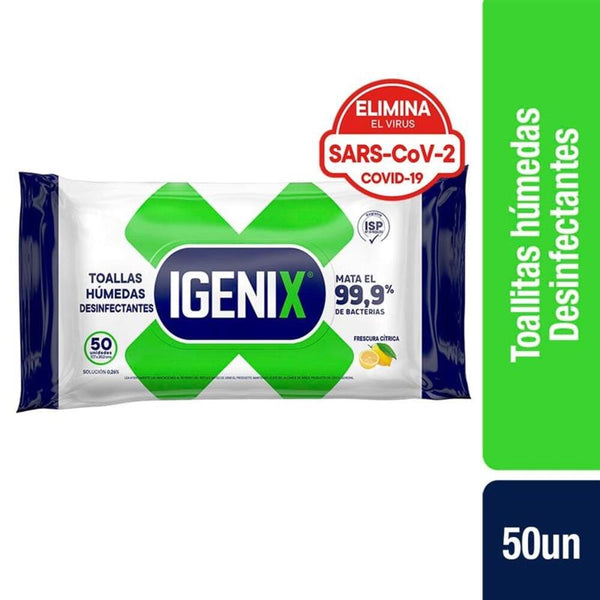 Toallitas Desinfectantes 50 Un ASEO Y LIMPIEZA IGENIX 