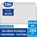 Servilleta Interfoliada Ecológica 1 Paquete x 250 Un PAPEL TISSUE ELITE PROFESSIONAL 