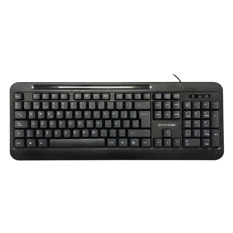 Teclado Básico Alambrico 1,3m Usb Negro TECNOLOGIA DATACOM 