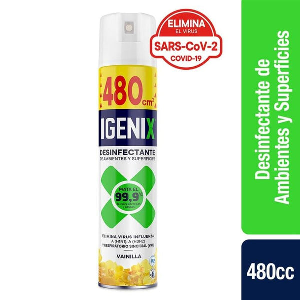 Desinfectante Ambiental Aerosol 480 Ml Vainilla ASEO Y LIMPIEZA IGENIX 