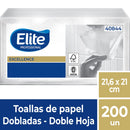 Toalla Interfoliada Doble Hoja 200 Un PAPEL TISSUE ELITE PROFESSIONAL 