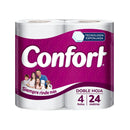 Papel Higiénico Doble Hoja 4 Rollos X 24 Mt PAPEL TISSUE CONFORT 