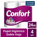 Papel Higiénico Doble Hoja 4 Rollos X 24 Mt PAPEL TISSUE CONFORT 