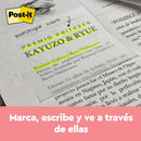 Nota Adhesiva 73 X 73 mm 36 Hojas Transparente OFICINA Y LIBRERIA POST IT 