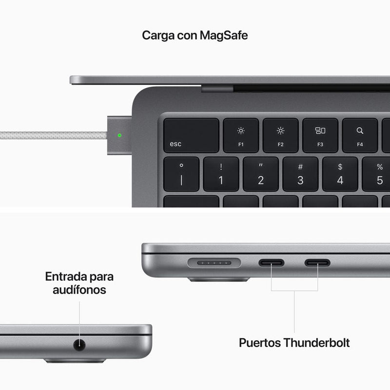 Macbook Air 13" M2 Cpux8 Gpux10 512Ssd Mlxx3Ci/A Space Gray APPLE 