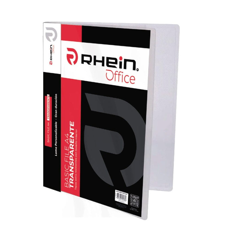 Carpeta Basic File A4 Transparente OFICINA Y LIBRERIA RHEIN 