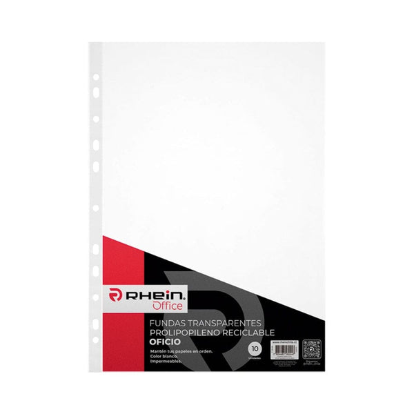 Funda Para Archivo Polipropileno Oficio Blanco 10 Un OFICINA Y LIBRERIA RHEIN 