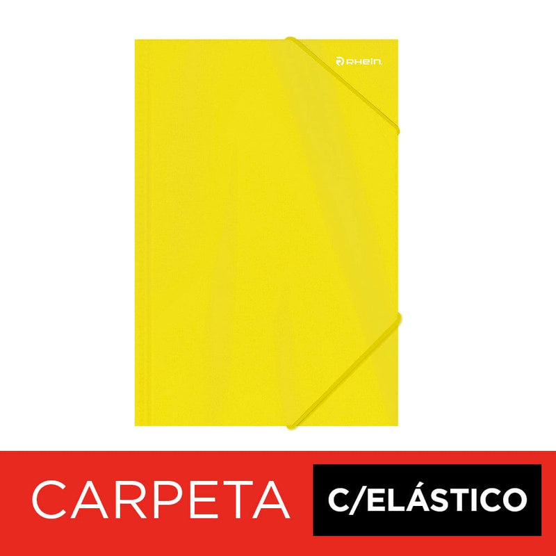 Carpeta Con Elástico Oficio De Cartulina Amarillo OFICINA Y LIBRERIA RHEIN 