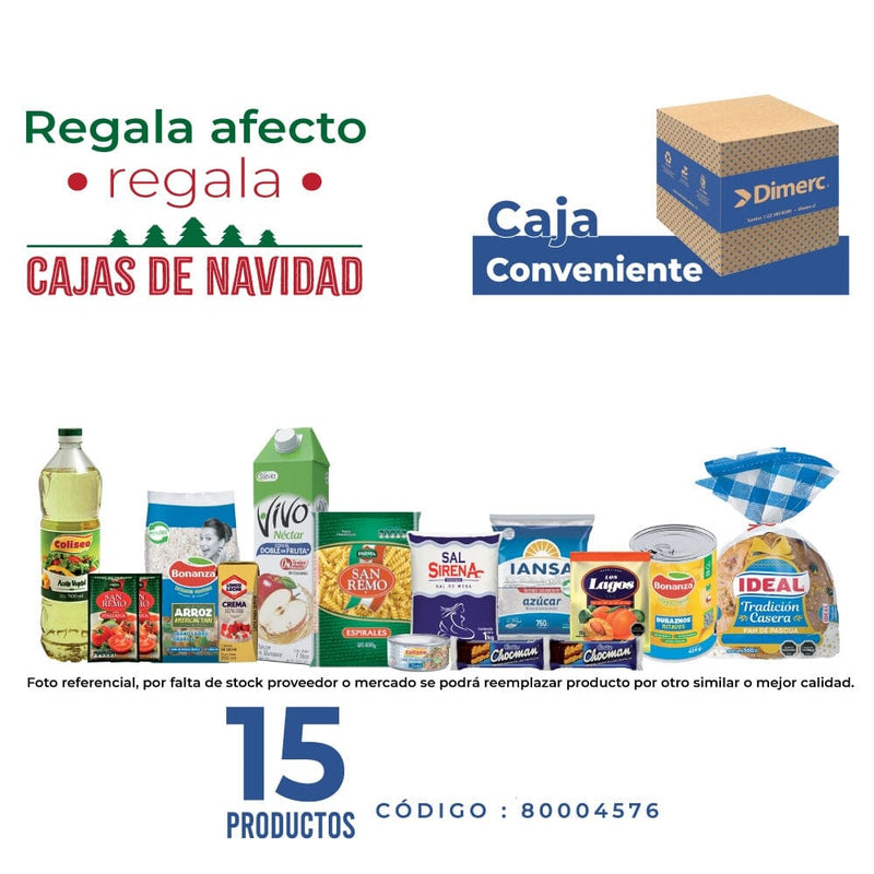Caja Navidad 2025 Conveniente (Azul) ALIMENTOS DIMERC 