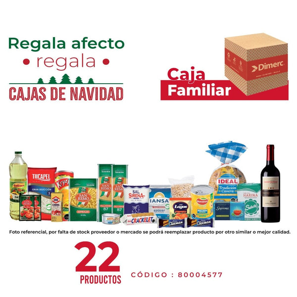 Caja Navidad 2025 Familiar (Roja) ALIMENTOS DIMERC 