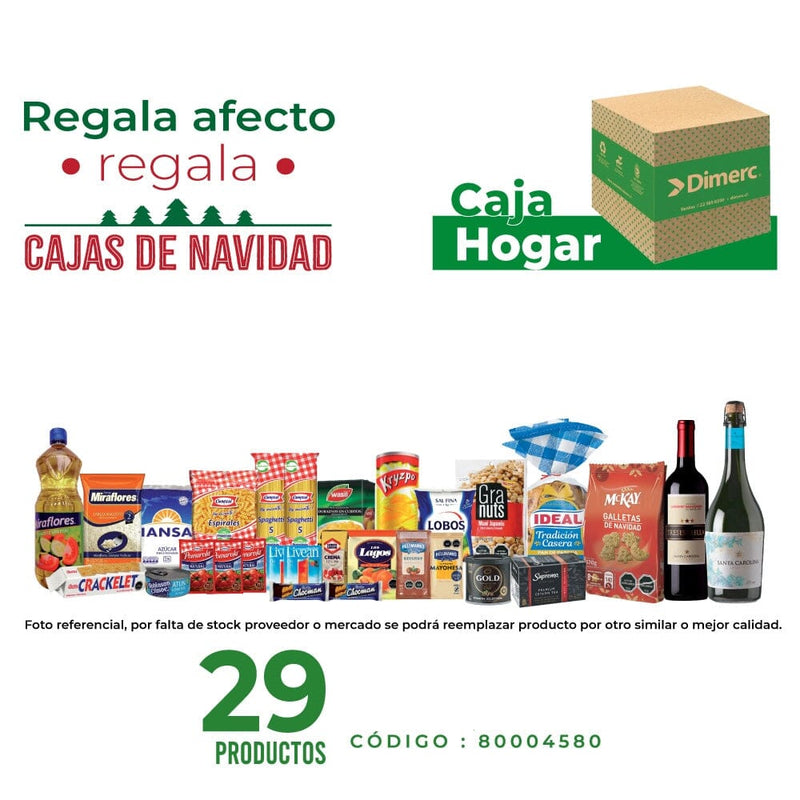 Caja Navidad 2025 Hogar (Verde) ALIMENTOS DIMERC 