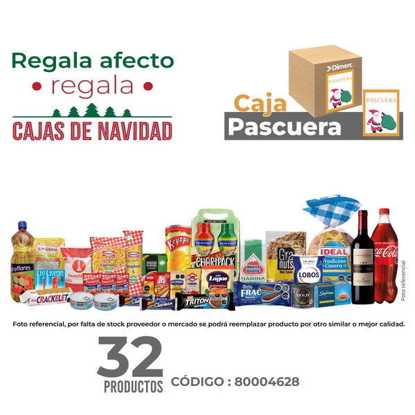 Caja Navidad Pascuera 2025 ALIMENTOS DIMERC 