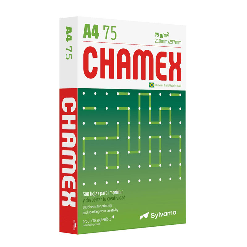 Papel Fotocopia Envase Verde A4 75 Gr 500 Hj OFICINA Y LIBRERIA CHAMEX 