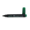 Marcador Permanente Punta Biselada 54 Color Verde Desechable OFICINA Y LIBRERIA FABER CASTELL 