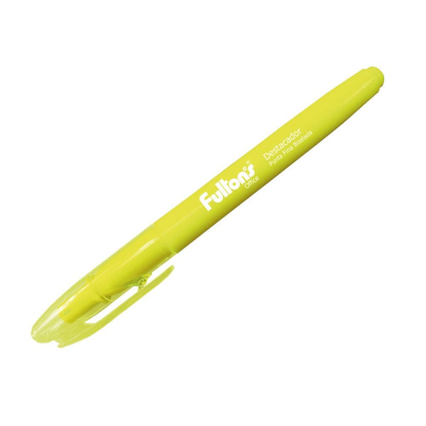 Destacador Bolsillo Amarillo Punta Biselada Fina OFICINA Y LIBRERIA FULTONS 