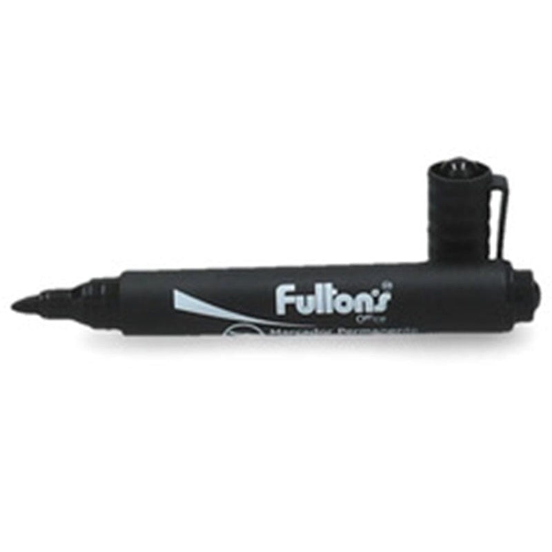 Marcador Permanente Desechable Negro Punta Biselada OFICINA Y LIBRERIA FULTONS 