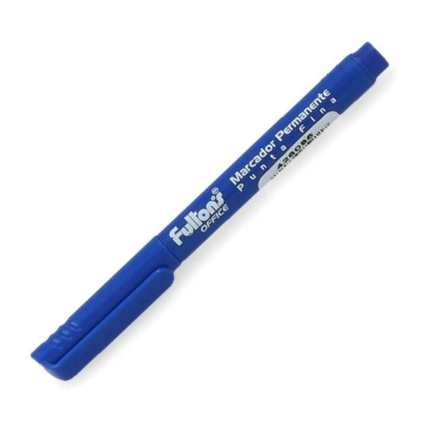 Marcador Permanente Punta Fina Azul Desechable OFICINA Y LIBRERIA FULTONS 