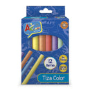 Tiza Para Pizarra Colores Surtidos 12 Un OFICINA Y LIBRERIA ART & CRAFT 