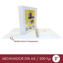 Archivador Catálogo A4 4 Aros 2.0'' Blanco 500 Hojas OFICINA Y LIBRERIA D WILLIAMS 