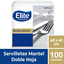 Servilleta Mantel Doble Hoja 40 X 40 Cm 24 X 100 Un PAPEL TISSUE ELITE PROFESSIONAL 