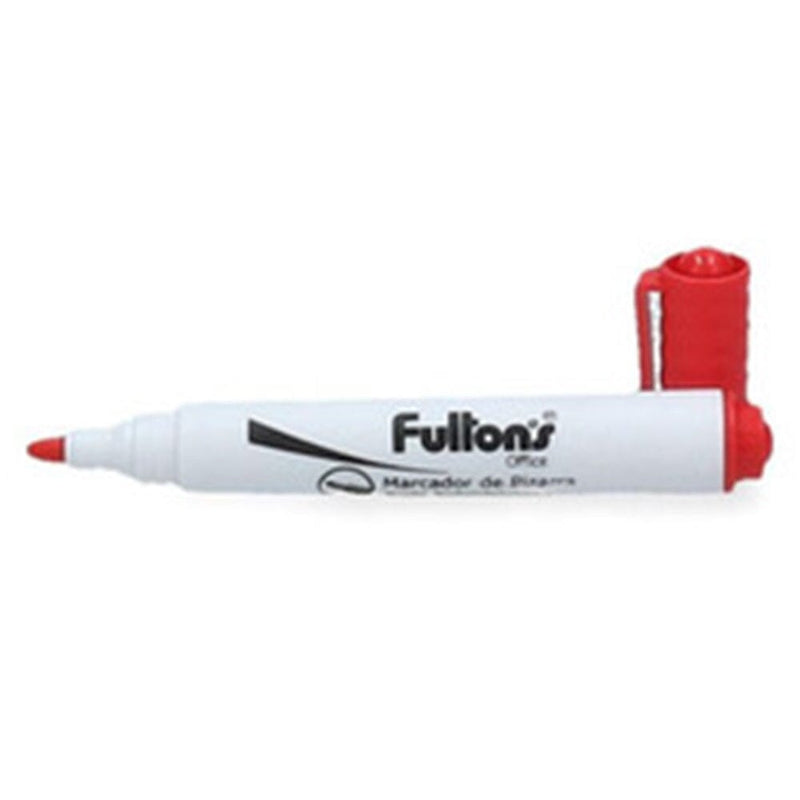 Marcador Pizarra Punta Redonda Rojo Desechable OFICINA Y LIBRERIA FULTONS 