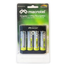 Cargador De Pilas AA/ AAA + 4 Pilas 2000Ma 9 Vol