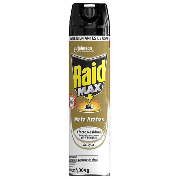 Insecticida Aerosol 360 Cc Mata Arañas Sin Olor ASEO Y LIMPIEZA RAID MAX 