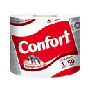 Papel Higiénico Hoja Simple 50 Mt 12 Rollos PAPEL TISSUE CONFORT 