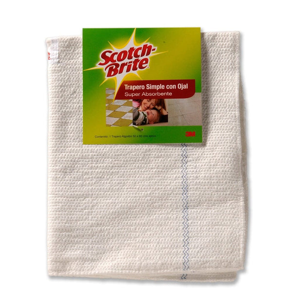 Trapero Simple Algodón Con Ojal 1 Un ASEO Y LIMPIEZA SCOTCH - BRITE 