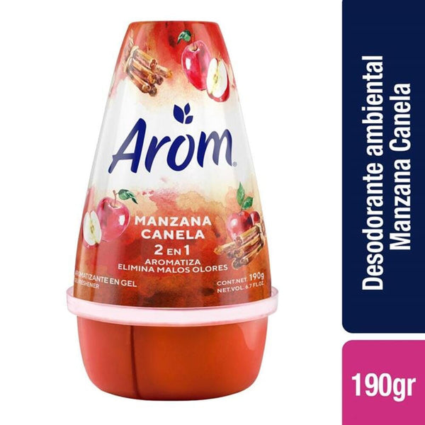 Desodorante Ambiental Continuo Cono 190 Gr Manzana Canela ASEO Y LIMPIEZA AROM 