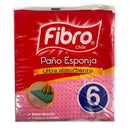 Paño Esponja Multiuso 6 Un ASEO Y LIMPIEZA FIBRO CHILE 