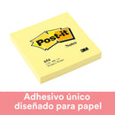 Nota Adhesiva Amarillo 7.6 X 7.6 cm 654 Block 1 Un X 100 Hojas OFICINA Y LIBRERIA 3M 