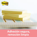 Nota Adhesiva Amarillo 7.6 X 7.6 cm 654 Block 1 Un X 100 Hojas OFICINA Y LIBRERIA 3M 