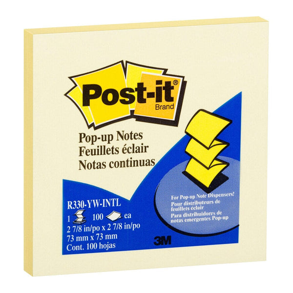Nota Adhesiva 1 Un X 100 Hojas 7.3 X 7.3 Cm Amarillo Zr 330 OFICINA Y LIBRERIA 3M 