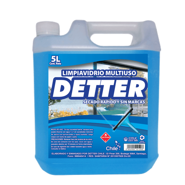 Limpiavidrios 5 Lt Bidon ASEO Y LIMPIEZA DETTER 