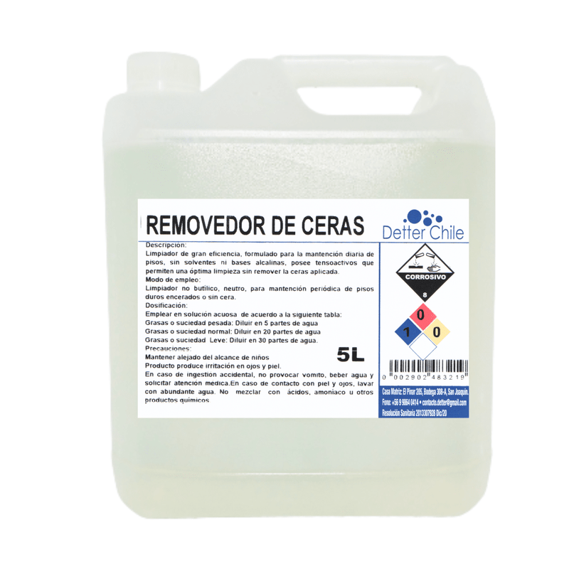 Removedor Cera Bidon Pisos Duros 5 Lt ASEO Y LIMPIEZA DETTER 