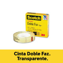 Cinta Doble Contacto 12 Mm 22.8 Mt Transparente OFICINA Y LIBRERIA 3M 